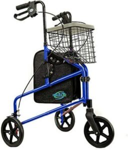HEALTHLINE 3 Wheel Rollator Walker for Seniors, Foldable Lightweight