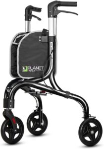 Planetwalk Premium 3 Wheel Rollator Walker for Seniors - Ultra Lightweight Foldable